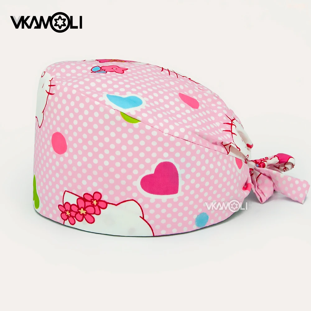 Medical Health Lab - Topi perawat wanita cetak kartun baru