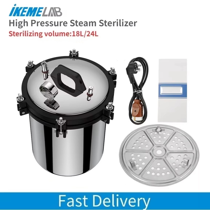Medical Lab Usa - Mesin Autoklaf Portabel IKEME 18/24L Pemanas