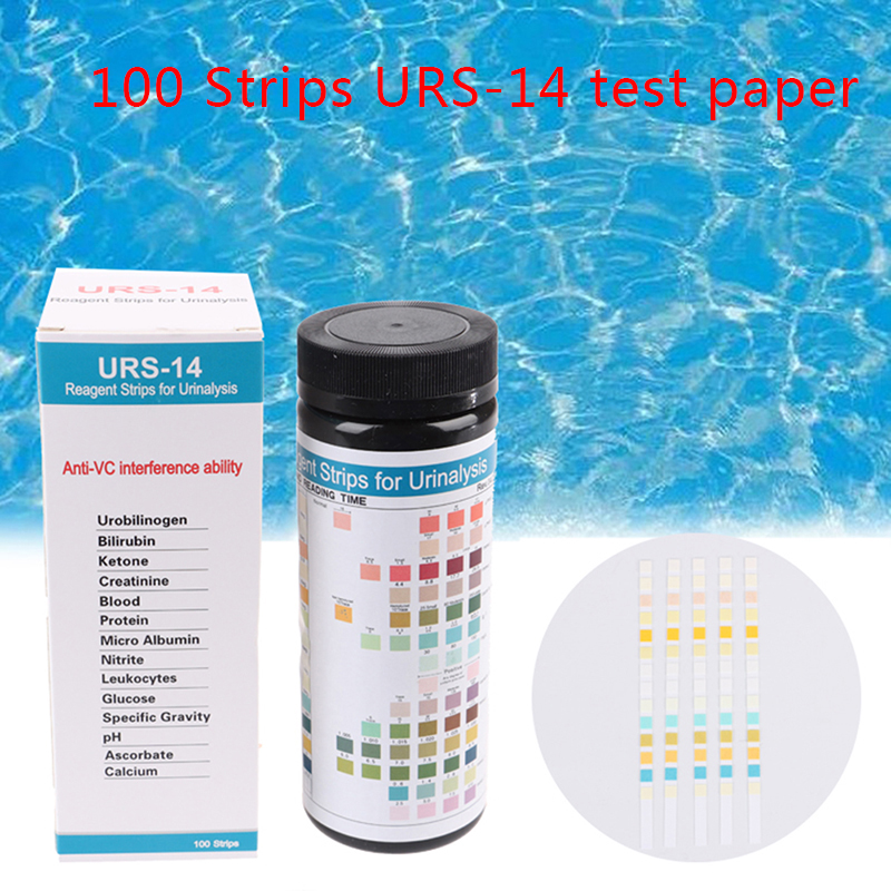 Urinalysis Reagent Strip - URS-14 100strip kertas tes reagen Urinalysis