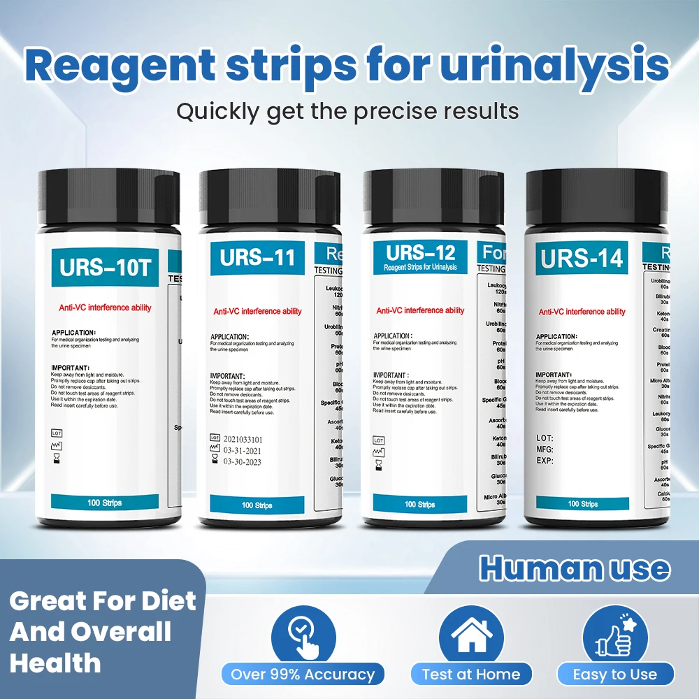Urinalysis Reagent Strip - Dokter Hewan Manusia 10/11/12/14 parameter strip