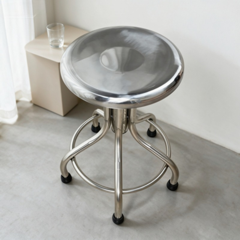 Kursi Putar Bulat Stainless St - Medical Lab Chair ulasan dan harga