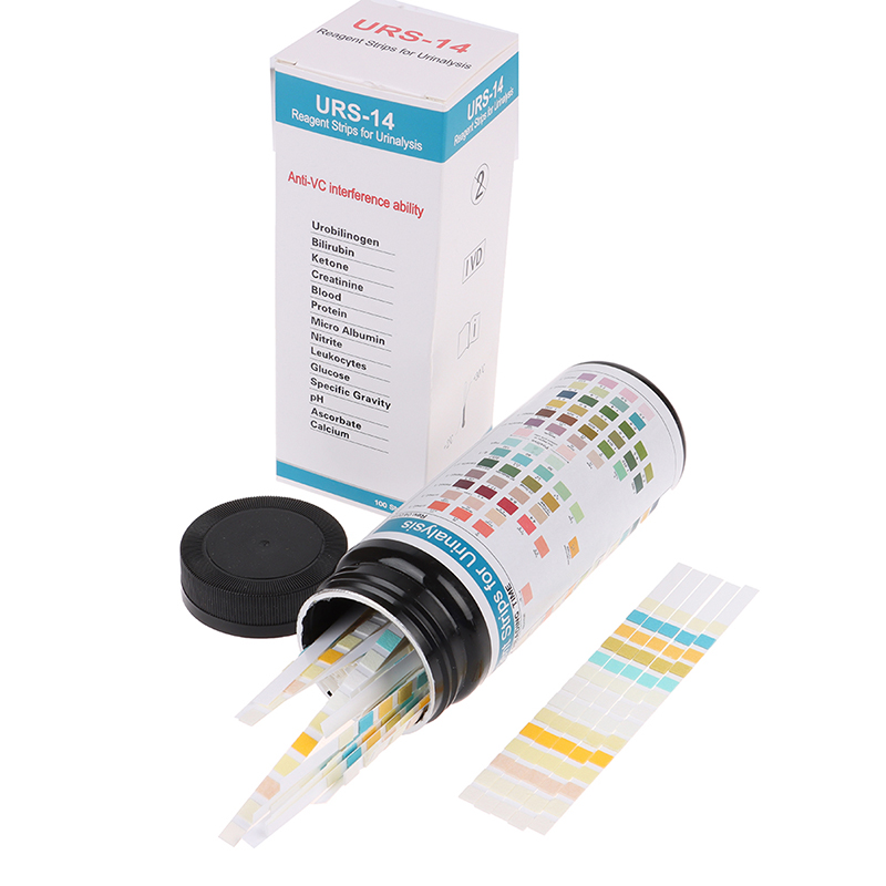 URS-14 100strip kertas tes rea - Urinalysis Reagent Strip ulasan dan harga