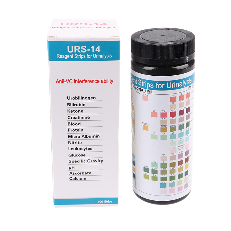 URS-14 100strip kertas tes rea - Urinalysis Reagent Strip ulasan dan harga