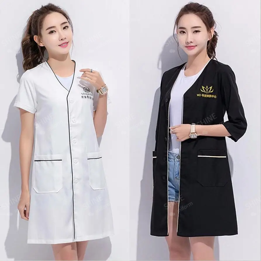 Seragam kecantikan kustom Logo - Medical Lab Management ulasan dan harga